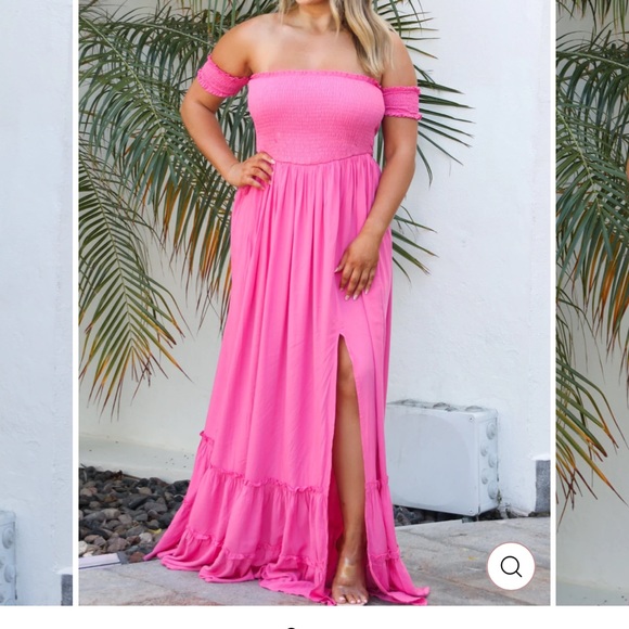 Dresses & Skirts - NWT Bella and Bloom Boutique Be happy smocked dress size medium pink